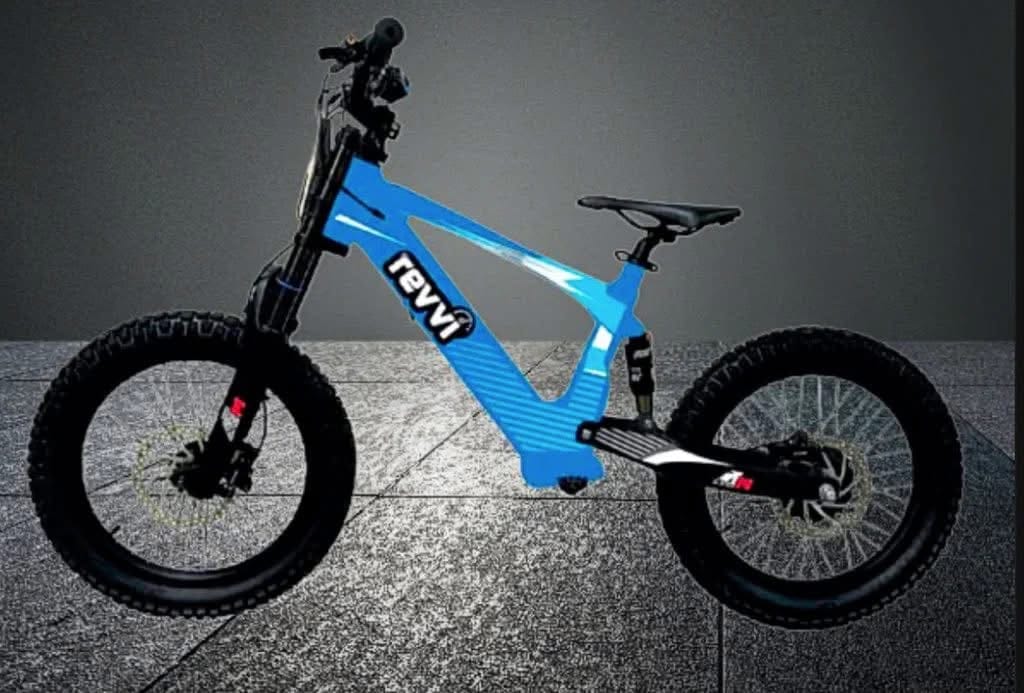 Blue New Revvi 18” electric bike 18 inch