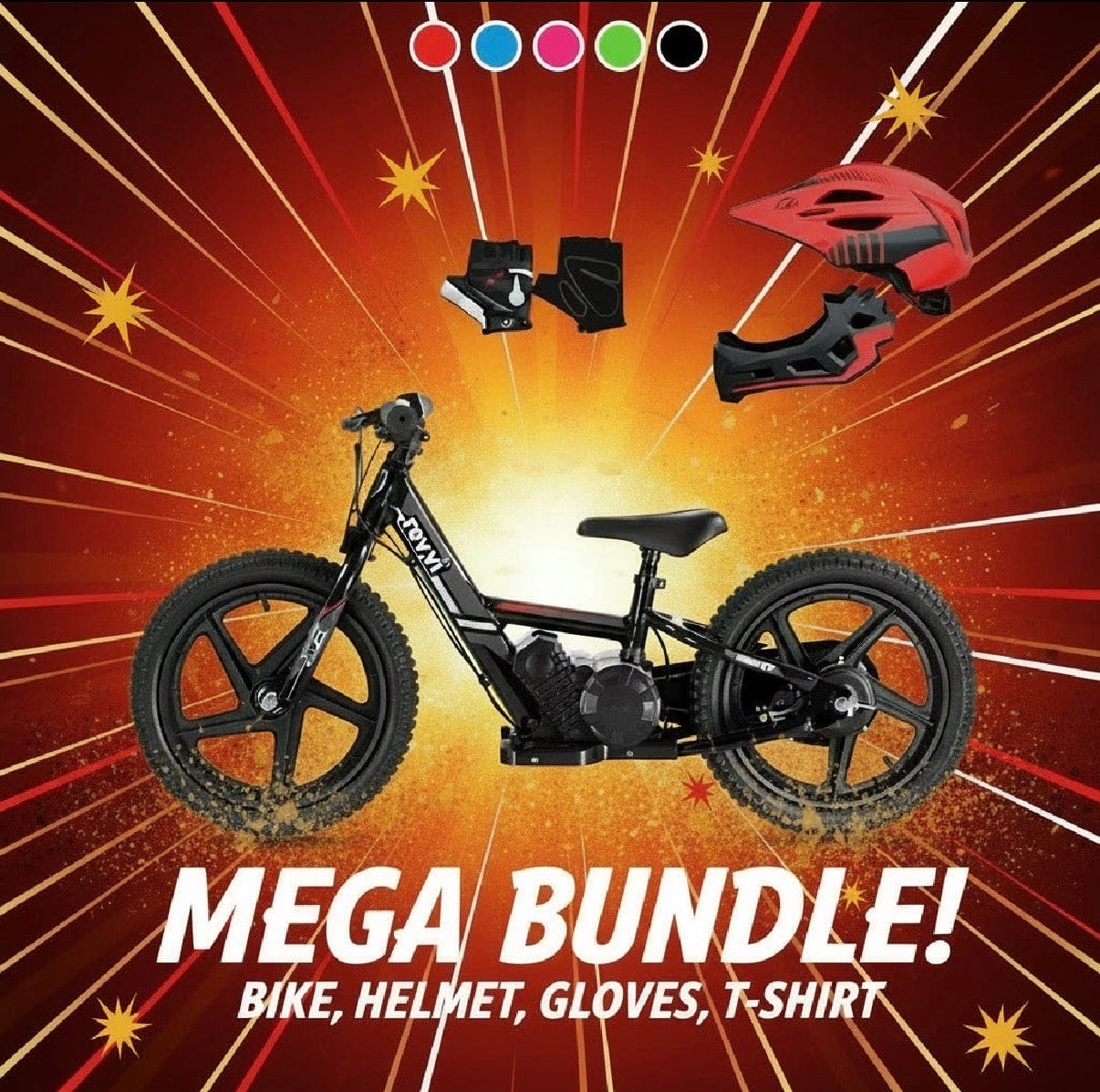 Red Revvi Junior 16” Electric bike - Bundle Deal!