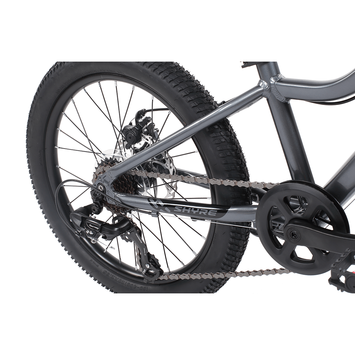 Charcoal Black Shyre Eastie 20" Wheels Kids Bike - Charcoal Black