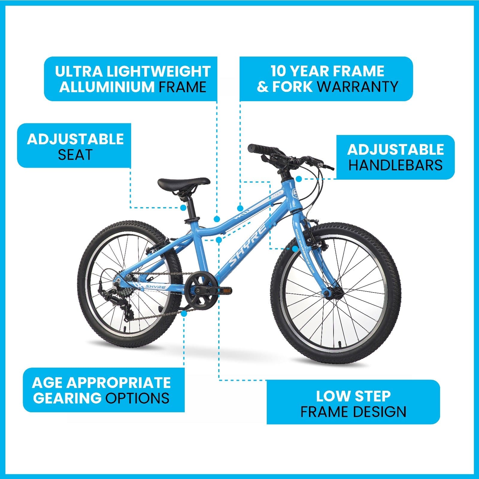 Shyre Hopton 20" Wheels Kids Bike - Blue