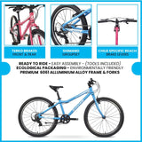 Shyre Hopton 24" Wheels Kids Bike - Blue