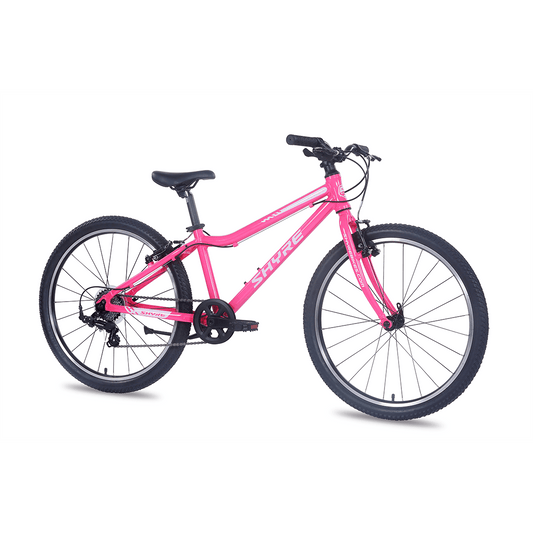 Pink Shyre Hopton 24" Wheels Kids Hybrid Bike