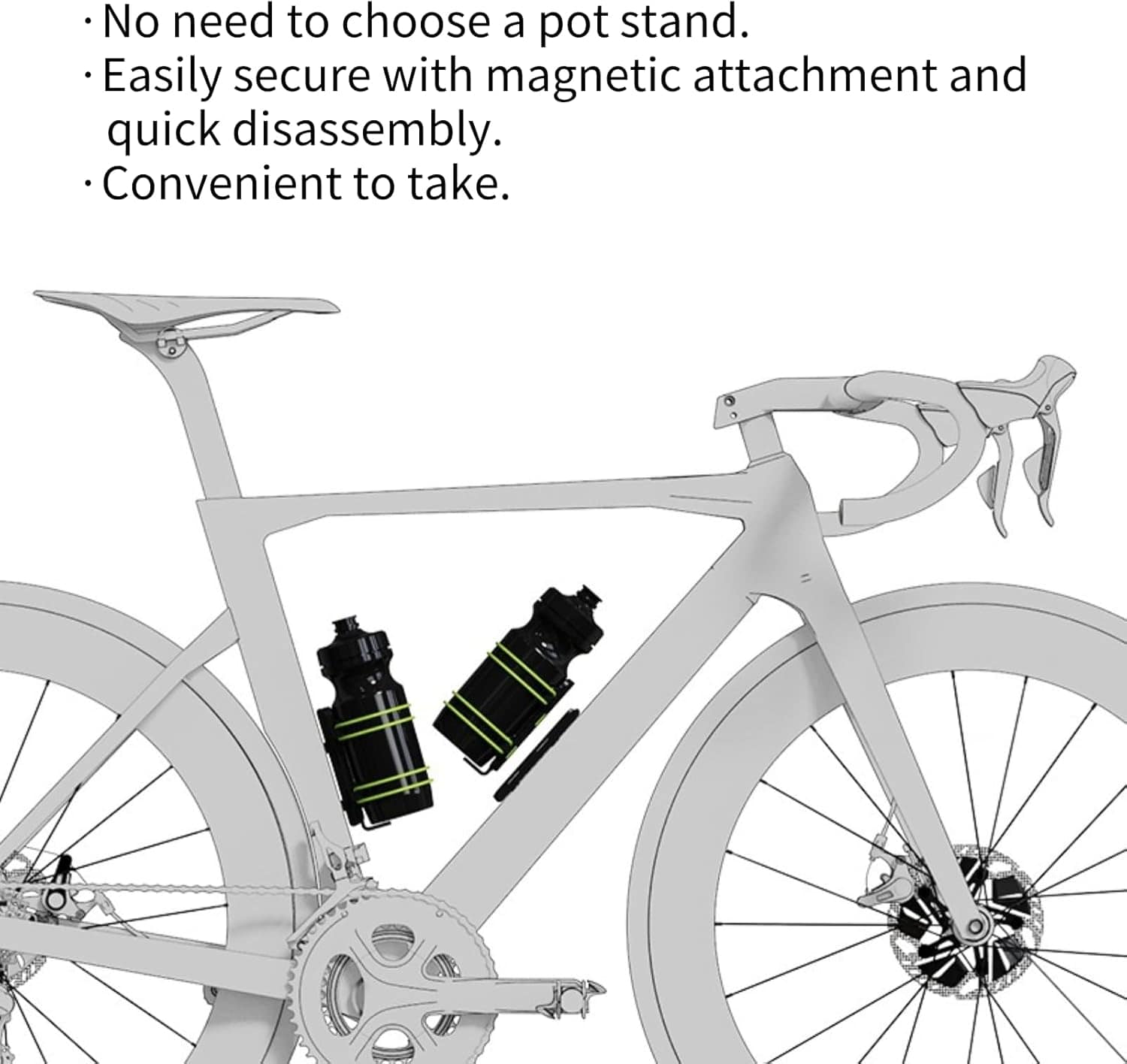 Universal Quick Release Bike Water Bottle Holder (No Bottle)